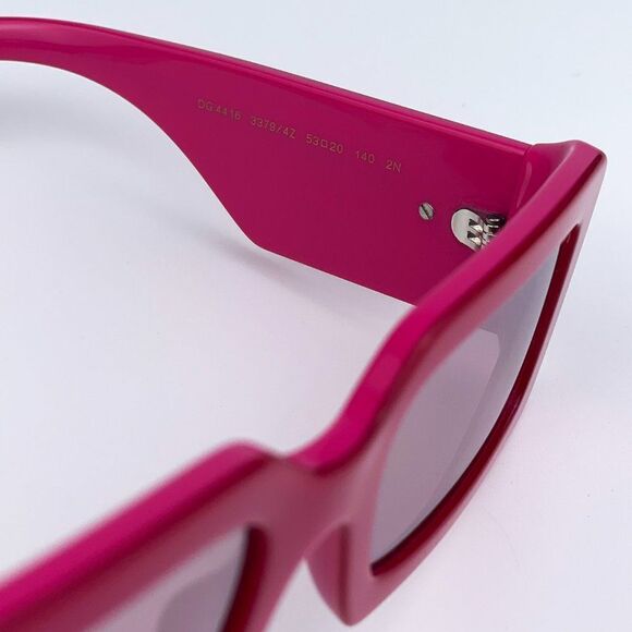 NEW D&G DG4416 33794Z Metallic Pink Mirror Silver Rectangle Women Sunglasses - Picture 10 of 12
